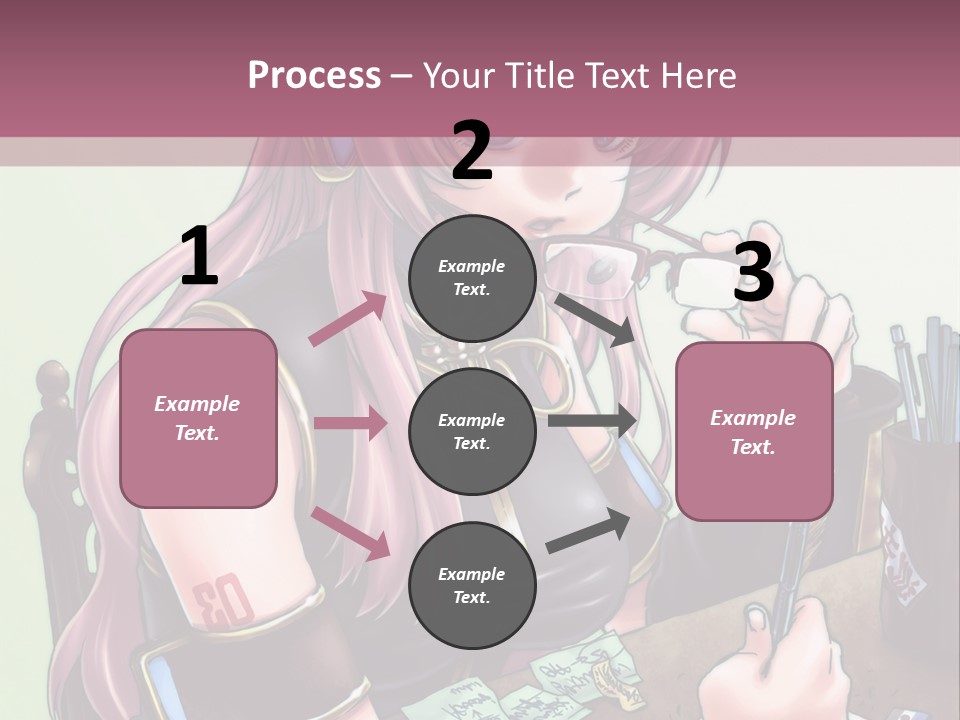 A Woman Sitting At A Desk Writing On A Piece Of Paper PowerPoint Template