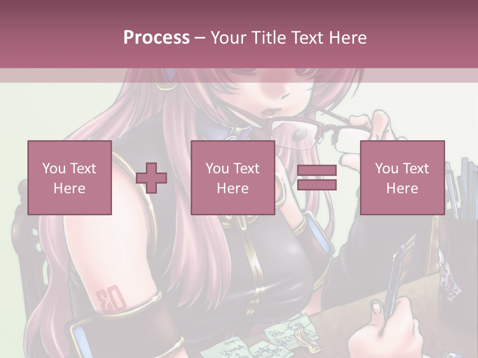 A Woman Sitting At A Desk Writing On A Piece Of Paper PowerPoint Template