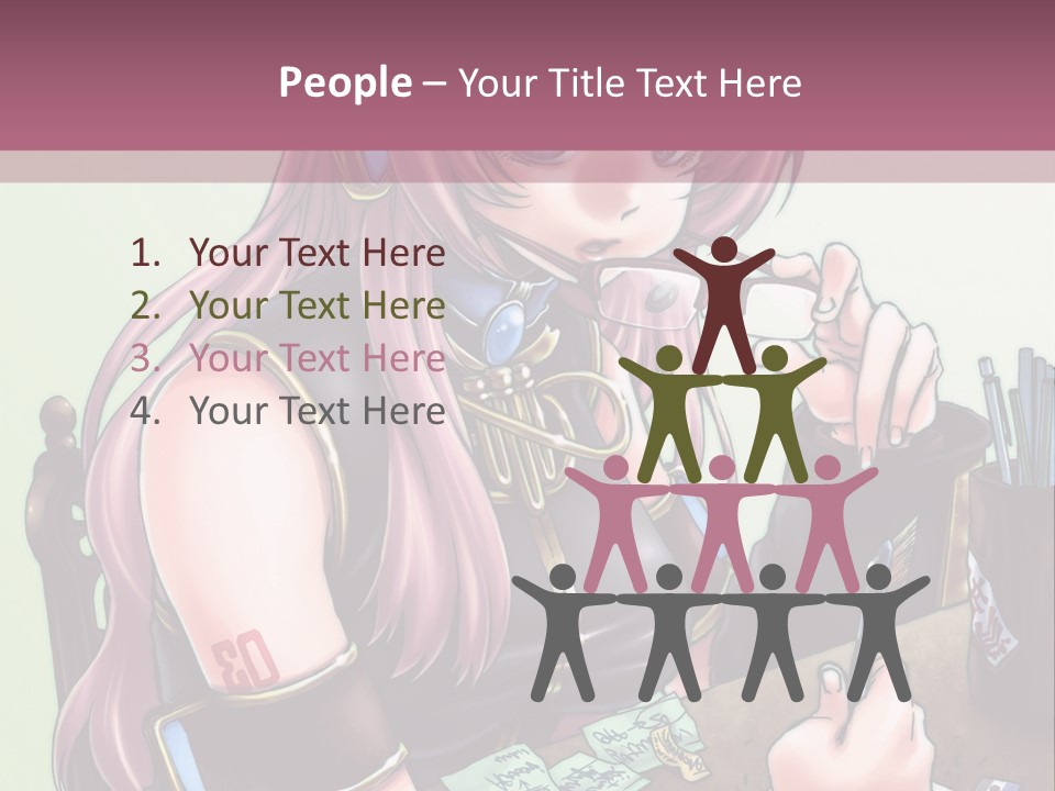 A Woman Sitting At A Desk Writing On A Piece Of Paper PowerPoint Template