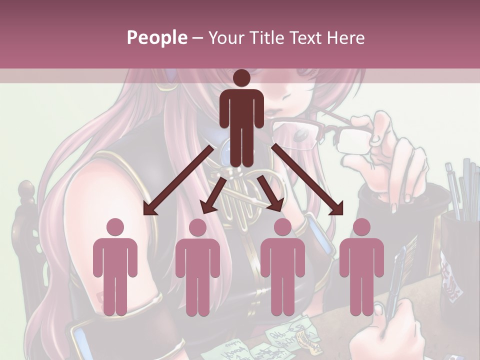 A Woman Sitting At A Desk Writing On A Piece Of Paper PowerPoint Template