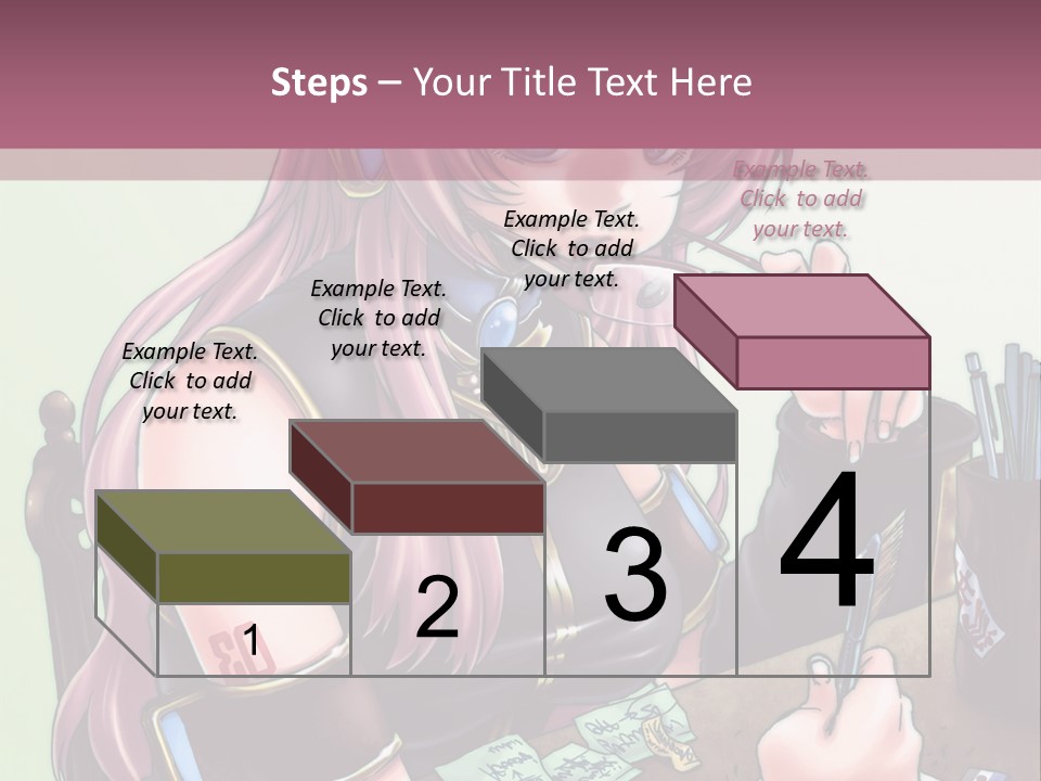 A Woman Sitting At A Desk Writing On A Piece Of Paper PowerPoint Template