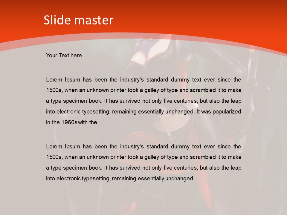 A Woman With Red Hair In A Black Outfit PowerPoint Template