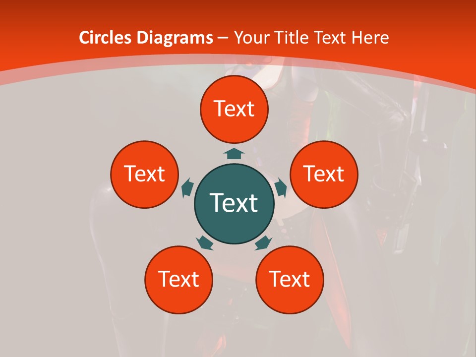 A Woman With Red Hair In A Black Outfit PowerPoint Template