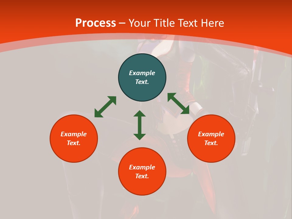 A Woman With Red Hair In A Black Outfit PowerPoint Template