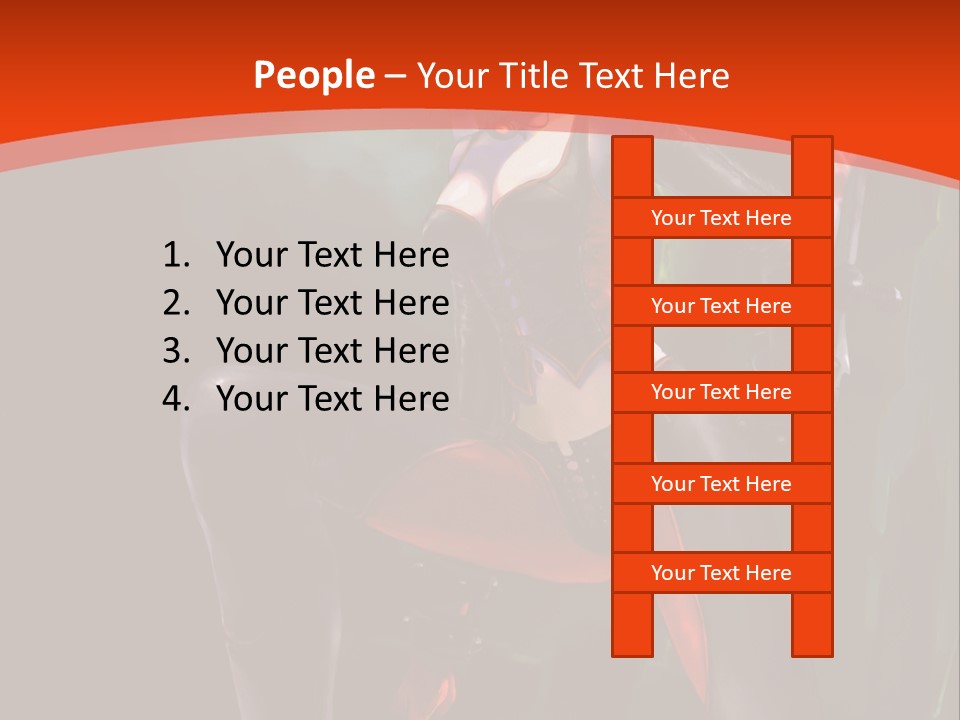 A Woman With Red Hair In A Black Outfit PowerPoint Template