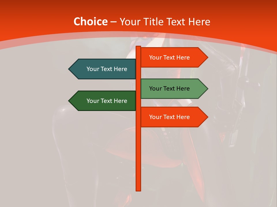 A Woman With Red Hair In A Black Outfit PowerPoint Template