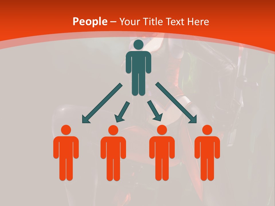 A Woman With Red Hair In A Black Outfit PowerPoint Template