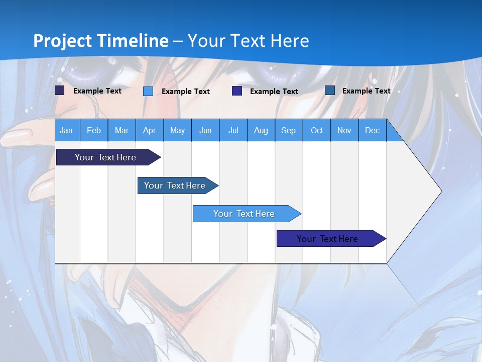 A Anime Character With Blue Eyes And A White Shirt PowerPoint Template