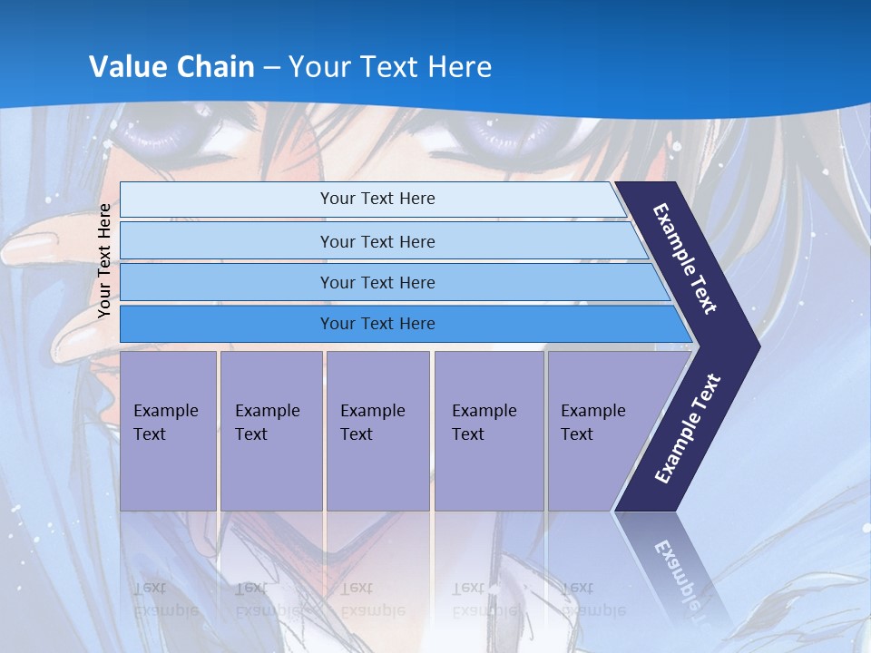 A Anime Character With Blue Eyes And A White Shirt PowerPoint Template