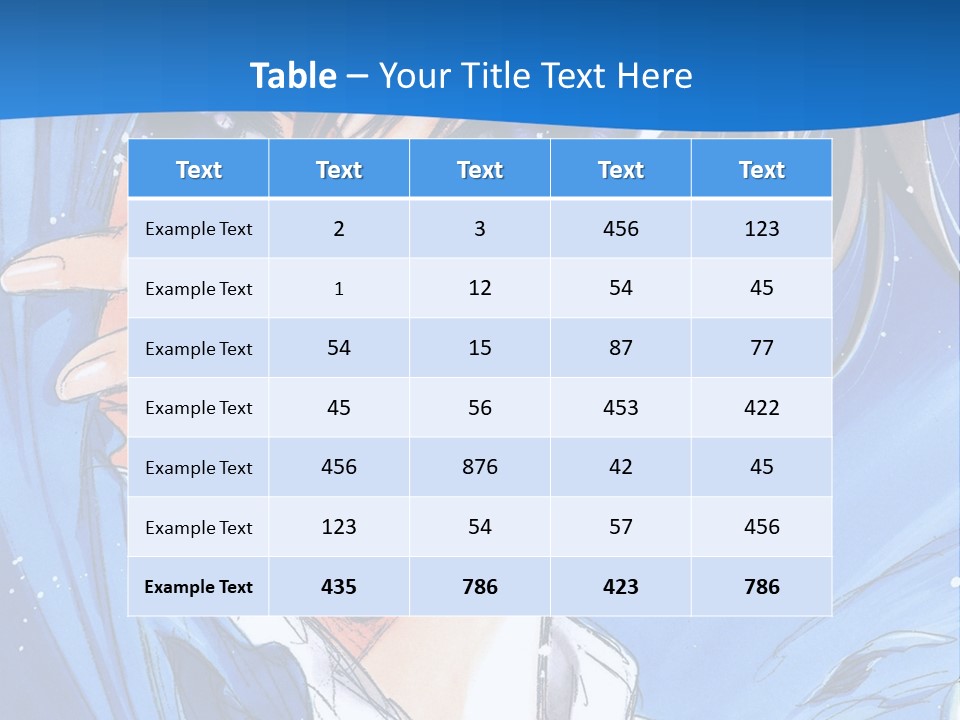 A Anime Character With Blue Eyes And A White Shirt PowerPoint Template