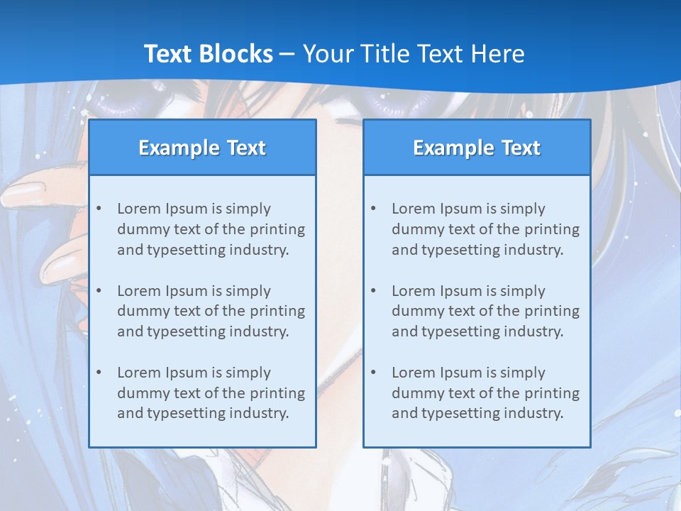 A Anime Character With Blue Eyes And A White Shirt PowerPoint Template