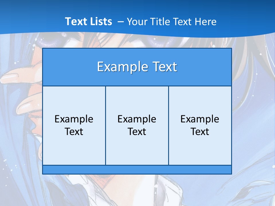 A Anime Character With Blue Eyes And A White Shirt PowerPoint Template