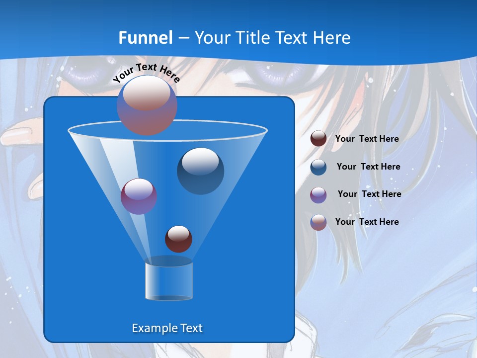 A Anime Character With Blue Eyes And A White Shirt PowerPoint Template