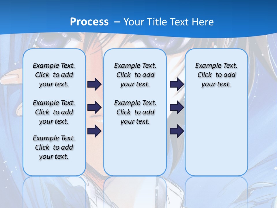 A Anime Character With Blue Eyes And A White Shirt PowerPoint Template