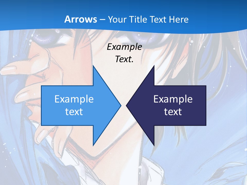A Anime Character With Blue Eyes And A White Shirt PowerPoint Template