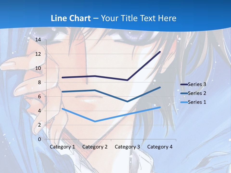 A Anime Character With Blue Eyes And A White Shirt PowerPoint Template