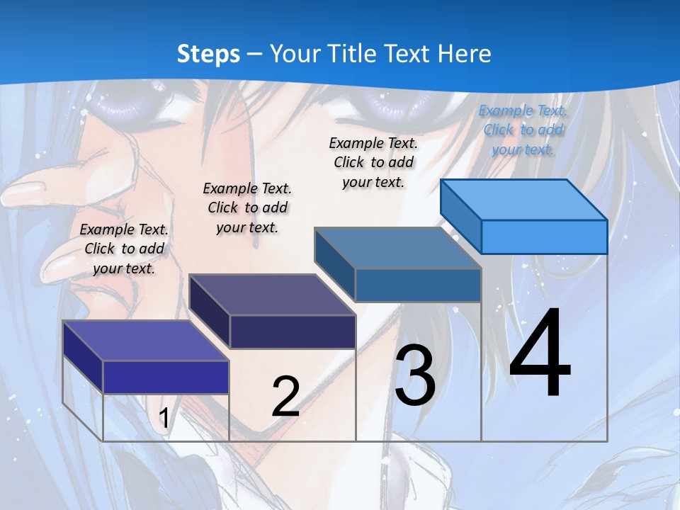 A Anime Character With Blue Eyes And A White Shirt PowerPoint Template