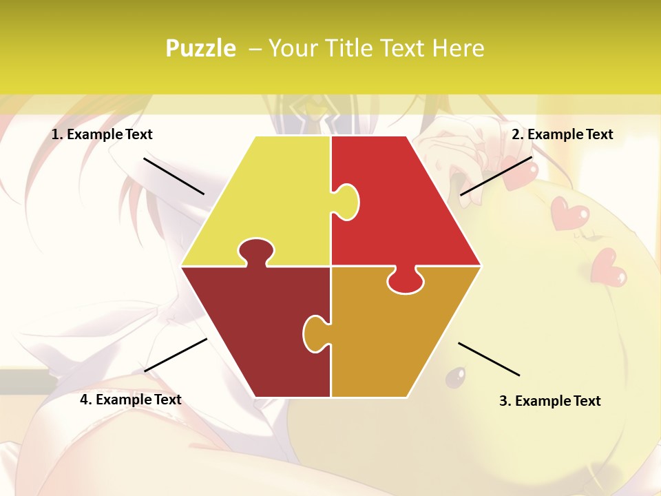 A Girl Sitting On A Bed With A Stuffed Animal PowerPoint Template