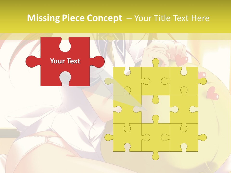 A Girl Sitting On A Bed With A Stuffed Animal PowerPoint Template