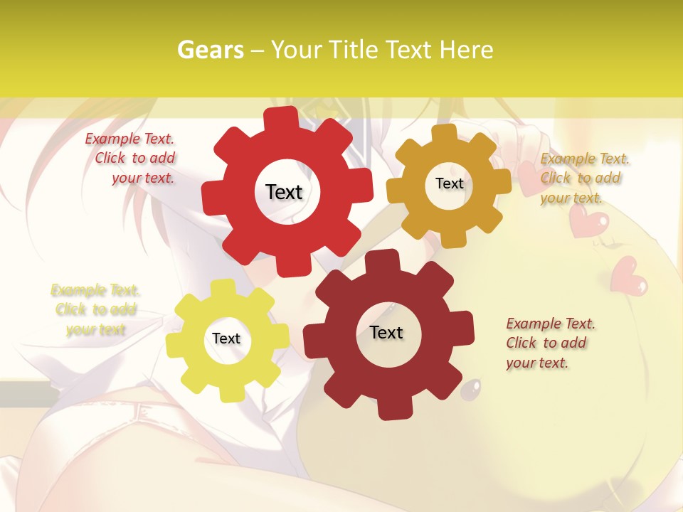 A Girl Sitting On A Bed With A Stuffed Animal PowerPoint Template