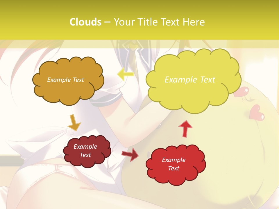 A Girl Sitting On A Bed With A Stuffed Animal PowerPoint Template