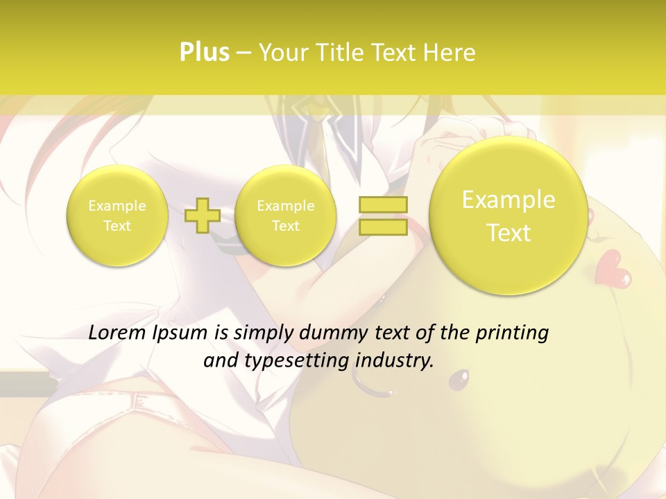 A Girl Sitting On A Bed With A Stuffed Animal PowerPoint Template