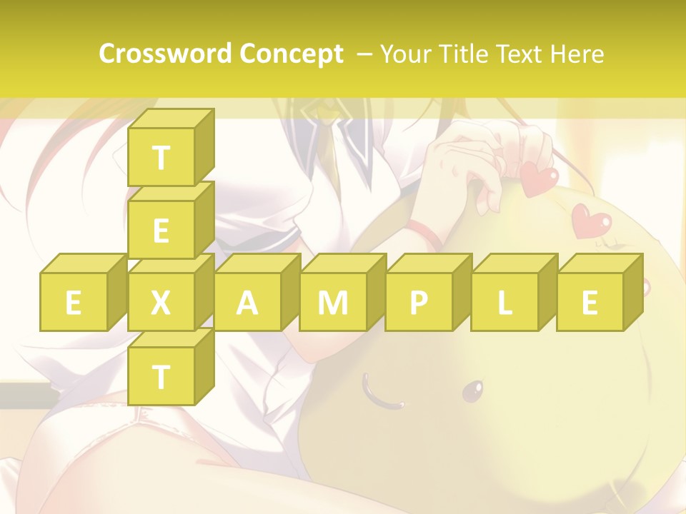 A Girl Sitting On A Bed With A Stuffed Animal PowerPoint Template