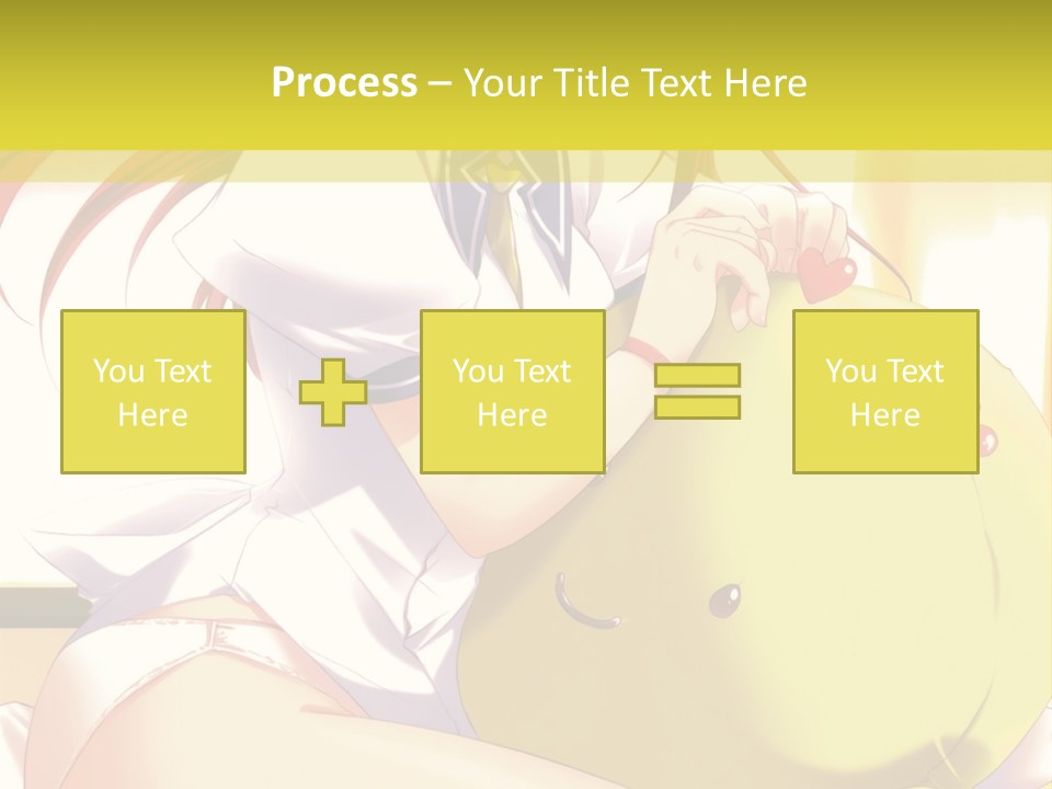 A Girl Sitting On A Bed With A Stuffed Animal PowerPoint Template