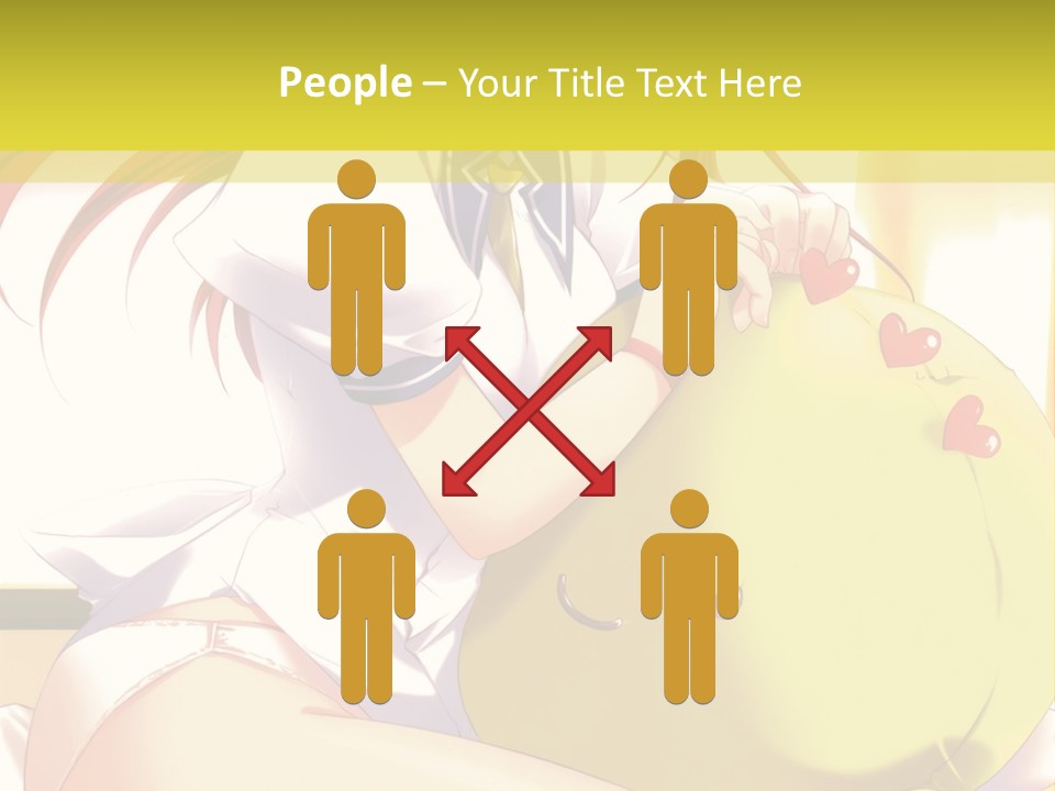 A Girl Sitting On A Bed With A Stuffed Animal PowerPoint Template