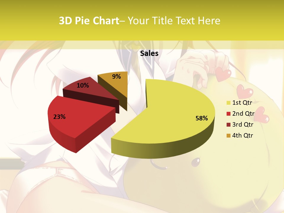 A Girl Sitting On A Bed With A Stuffed Animal PowerPoint Template