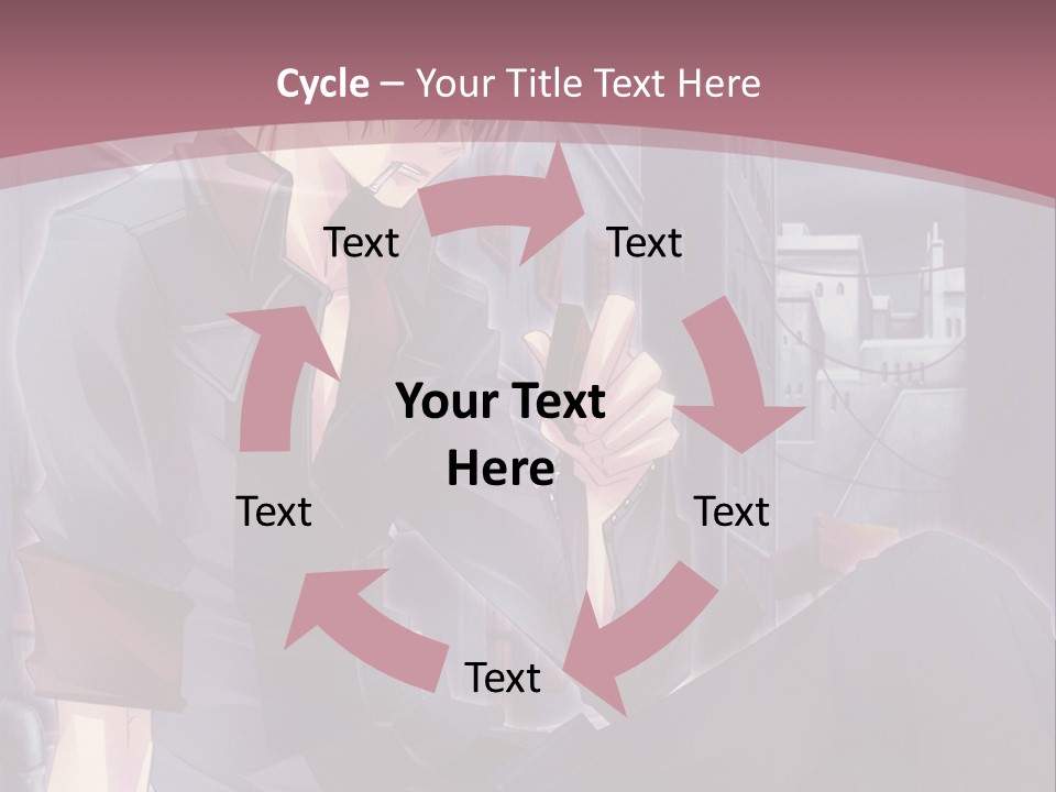A Man Sitting On The Ground Holding A Cell Phone PowerPoint Template