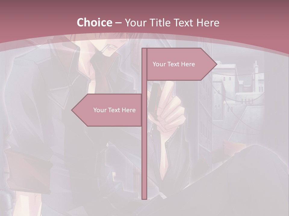 A Man Sitting On The Ground Holding A Cell Phone PowerPoint Template