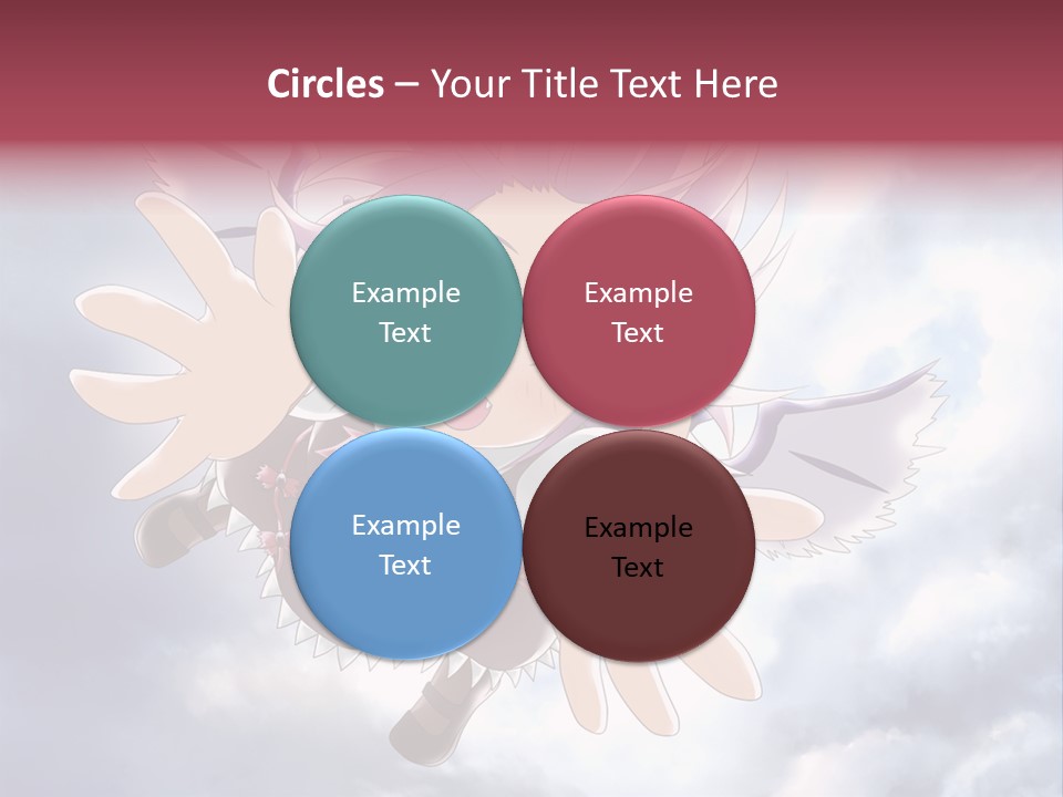 A Girl With Purple Hair Is Flying Through The Air PowerPoint Template