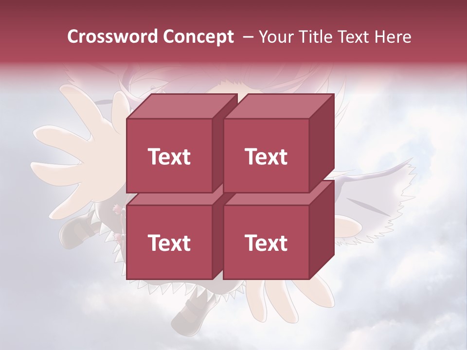 A Girl With Purple Hair Is Flying Through The Air PowerPoint Template