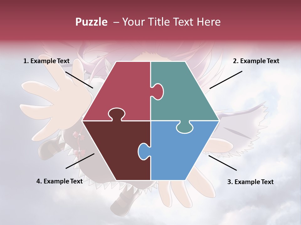 A Girl With Purple Hair Is Flying Through The Air PowerPoint Template