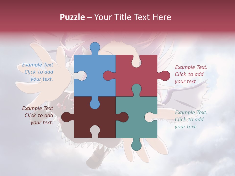 A Girl With Purple Hair Is Flying Through The Air PowerPoint Template