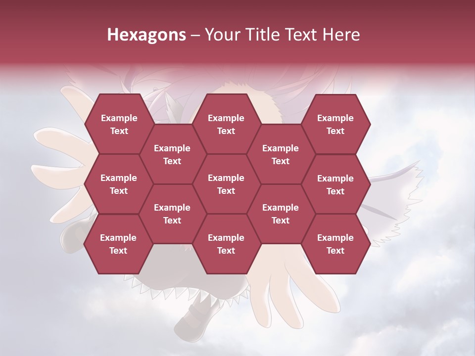 A Girl With Purple Hair Is Flying Through The Air PowerPoint Template