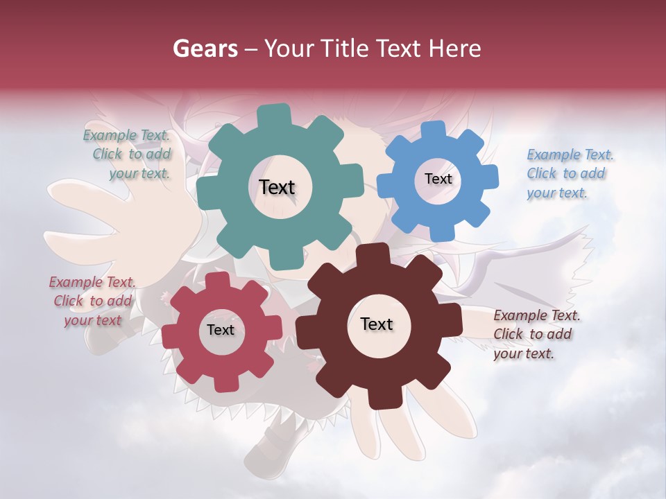 A Girl With Purple Hair Is Flying Through The Air PowerPoint Template