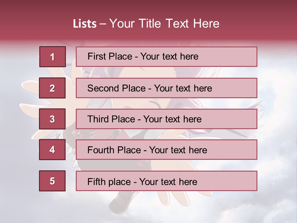 A Girl With Purple Hair Is Flying Through The Air PowerPoint Template