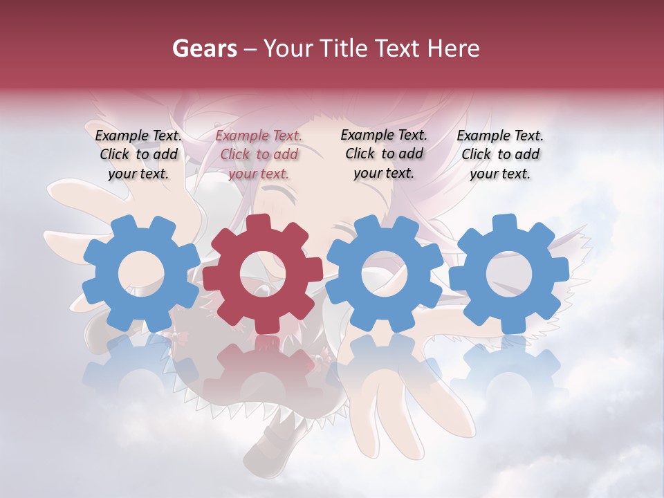 A Girl With Purple Hair Is Flying Through The Air PowerPoint Template