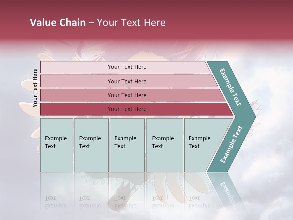 A Girl With Purple Hair Is Flying Through The Air PowerPoint Template