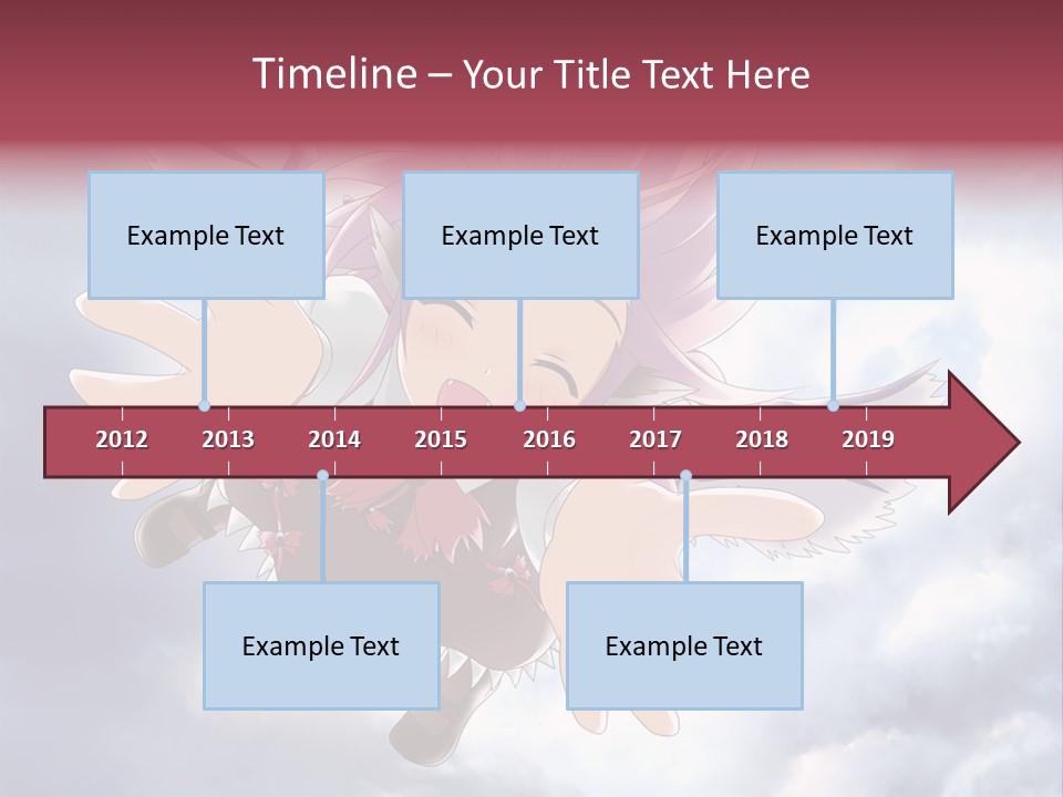 A Girl With Purple Hair Is Flying Through The Air PowerPoint Template