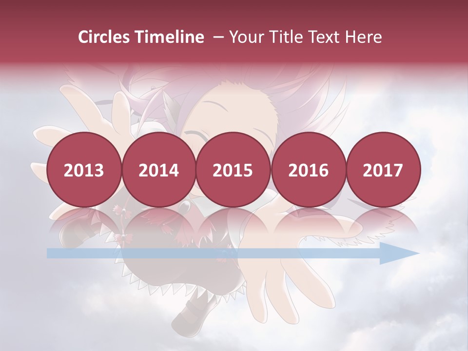 A Girl With Purple Hair Is Flying Through The Air PowerPoint Template