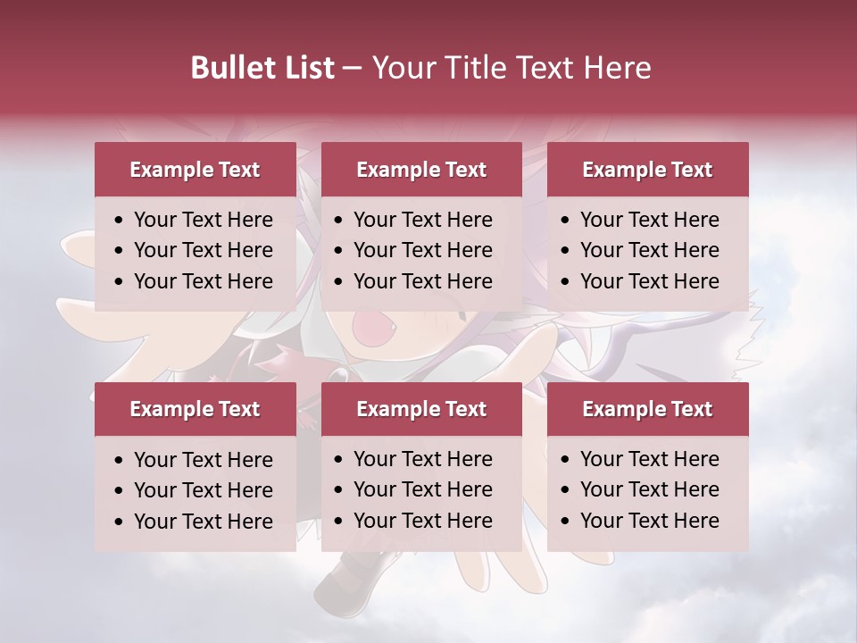 A Girl With Purple Hair Is Flying Through The Air PowerPoint Template