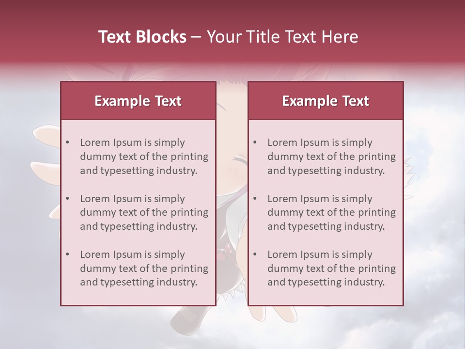 A Girl With Purple Hair Is Flying Through The Air PowerPoint Template