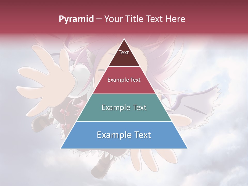 A Girl With Purple Hair Is Flying Through The Air PowerPoint Template