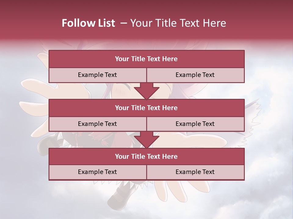 A Girl With Purple Hair Is Flying Through The Air PowerPoint Template