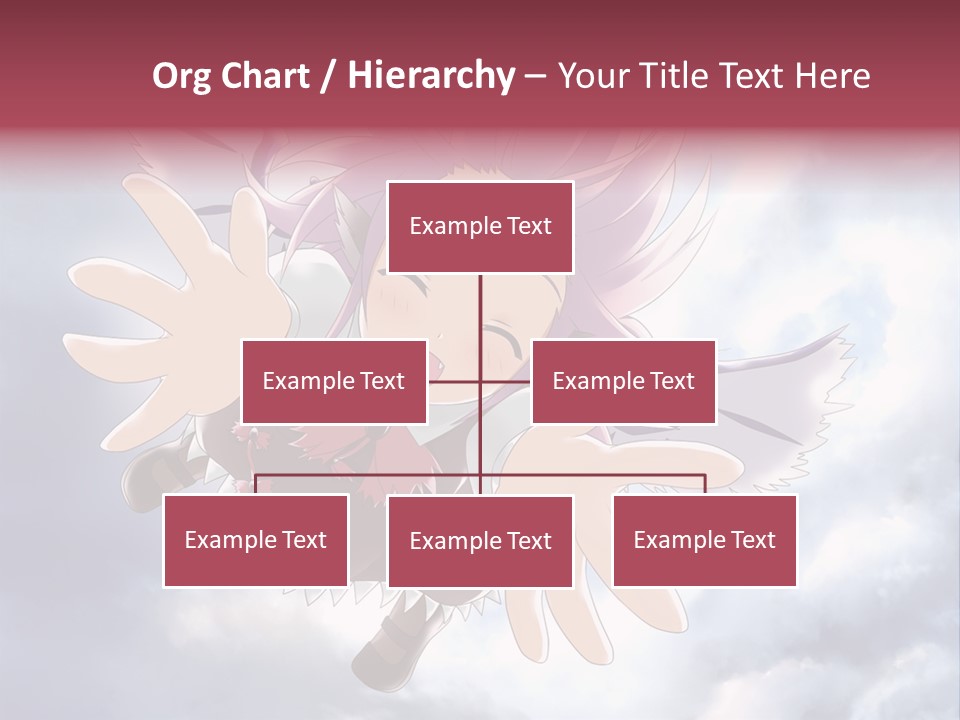 A Girl With Purple Hair Is Flying Through The Air PowerPoint Template