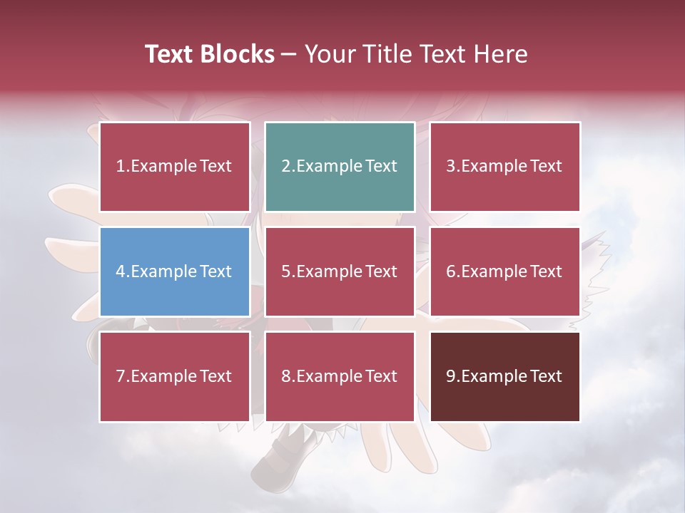 A Girl With Purple Hair Is Flying Through The Air PowerPoint Template