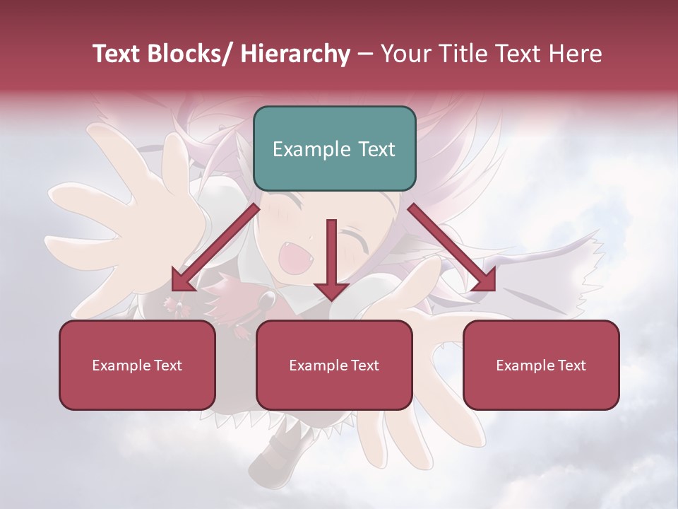 A Girl With Purple Hair Is Flying Through The Air PowerPoint Template